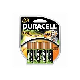 Duracell Pre-Charged Rechargeable Batteries