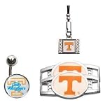 Tennessee Volunteers Belly Ring/Shoe Thingz Charm/Cell Phone Charm Package
