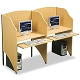 BALT Add-On Privacy Study Carrel, Teak Laminate