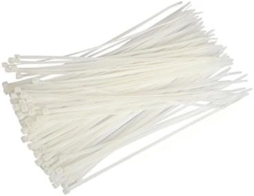Fenshare Self-locking Nylon Cable Ties Wire Tie, White, 100 Pack (10 Inch)
