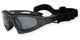 SOS Survival Optics Matte Gunmetal Military Style Comander Sunglasses w/Choice of Smoke/Clear Lenses