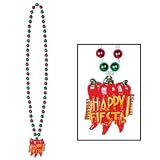38" Beads w/Fiesta Medallion