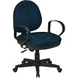Contemporary Swivel Chair with Flex Back & Loop Arms In Indigo Finish By Office Star