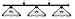 57" Chrome Pool Table Light with Balls Tiffany Glass Shades