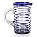 Glass pitcher, 'Cobalt Spiral'
