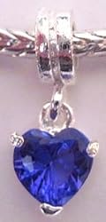 Silver Plated Charm Dangle Fits Pandora Glass Purple Heart Pendant (3)