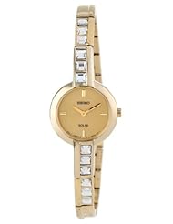 Seiko Womens SUP194 Dress Solar Square Crystals Japanese Quartz Watch