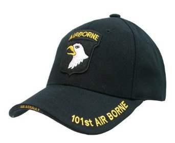 Black 101st AIRBORNE Deluxe Low Profile Cap