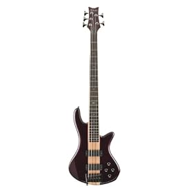 Schecter Stiletto Elite-5 Bass Guitar (5 String, See-Thru Cherry)