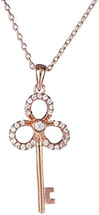 Jikada Hot Women Fashion Jewelry Pendant Necklace Cubic Zirconia Stone Key Shape (C004)