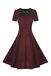  Fitted Vintage Stretchy Short Sleeves Above the Knee Scoop Neck Evening Dress/Prom Dress/Wedding Party Dress  With a Bow(s)