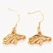 Denver Broncos NFL Team Logo Gold Tone Dangle Earrings