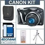 Canon PowerShot SX130 IS Digital Camera Kit - Black - with 4GB SD Memory Card, Camera Case, Table Top Tripod, Sony Cycle Energy Compact Charger with 2 - 2500 mAh Nickel Metal Hydride (NiMH) AA Rechargeable Batteries