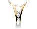 0.32CTW Diamond Three Stone Ladder Pendant in 14k Yellow Gold