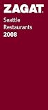 Zagat 2008 Seattle Restaurants