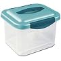 Plastic Container - small (3) (Peacock) (9 3/8" L x 8" W x 6 7/8" H)