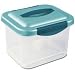 Plastic Container - small (3) (Peacock) (9 3/8" L x 8" W x 6 7/8" H)