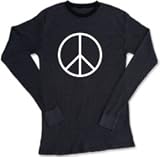 Lightweight Thermal Peace Sign Symbol Long Sleeve Tee