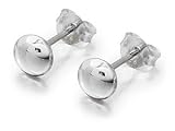 Silver Domed Ball Stud Earring