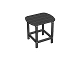 18 Recycled Earth-Friendly Venice Beach Outdoor Patio Side Table - Black