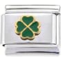 Green Shamrock Italian Charm