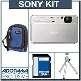 Sony Cyber-shot DSC-T99 Digital Camera Kit – Silver – with 4GB SD Memory Card Camera Case, Table Top Tripod