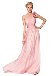One Shoulder Chiffon Evening Dress/Bridesmaid Dress 