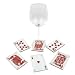 KIKKERLAND Poker Card Casino Glass Coaster Set Gift