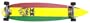 Krown Rasta Pin Tail Longboard Skateboard
