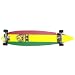 Krown Rasta Pin Tail Longboard Skateboard