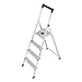 Hailo 8724-101 Alu-Sicherheits-Haushaltsleiter ParkettLine L65P 4 Stufen - Speziell f�r alle empfindlichen B�den
