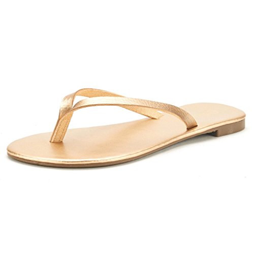DREAM PAIRS SLIPPA Women Simple Thong Slip On Summer Casual Flat Sandals