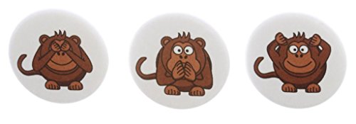 A&T DesignsSet of 3 See Hear Speak No Evil Monkeys Refrigerator Magnets Cute Funny