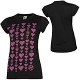 Split Polka Dot Hearts T-Shirt - Short-Sleeve - Women's