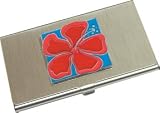 Hibiscus Polished Business Card Holder / Case