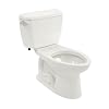 TOTO CST744SG-01 Drake 2-Piece Toilet with Elongated Bowl and Sanagloss, Cotton White