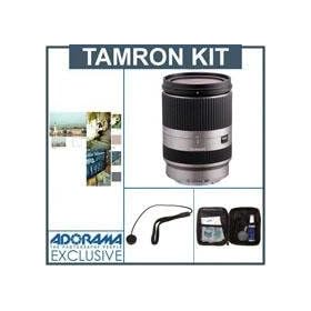 Tamron 18-200mm f/3.5-6.3 XR DI-III VC (B011) with Macro for Sony E-mount NEX Series Cameras -Silver, U.S.A. Warranty - Bundle - with Tiffen 62mm Photo Essentials Filter Kit, Lens Cap Leash, Professional Lens Cleaning Kit