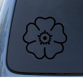 FLOWER - Car, Truck, Notebook, Vinyl Decal Sticker #1013 | Vinyl Color: Black