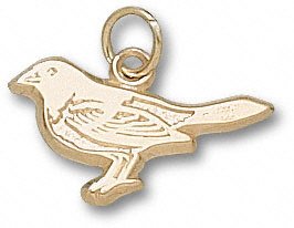 Baltimore Orioles 10K Gold Bird 7/16'' Pendant