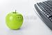 Wallmonkeys Peel and Stick Wall Decals - The Apple Image on a Table near to the Keyboard - Removable Graphic