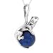 Sterling Silver Pet Ferret on Blue Lapis Gemstone Pendant
