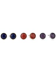 NINE WEST VINTAGE AMERICA "Hidden Gem" Trio Set Multi-Earrings