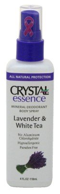 Crystal Deodorant Essence Spray Lavender & White Tea 4 oz. (3-Pack) with Free Nail File