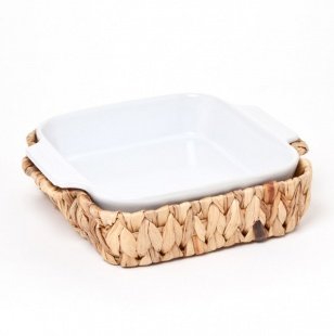 Square Baker with Basket with Rattan Basket - 9