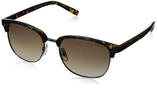 Polaroid Sunglasses Pld1012s Round Sunglasses, Ruthenium/Brown Gradient, 54 mm