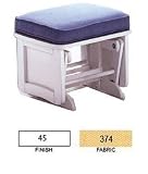 Glider Ottoman - Antique White Finish/Hampton Buttercup Fabric