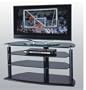DigiTV Glass Wide Screen Plasma & LCD TV stand for 32" To 42" Flat Panel Displays (Smoked Black Glass)