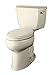 Kohler K-3611-RA-47 Highline Classic Comfort Height Elongated Toilet with Class Five Flushing Technology and Right-Hand Trip Lever, Almond