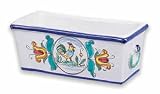 Handmade Small Rectangular Rooster Planter From Italy - B000TMJJNI