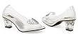 Ellie Shoes Women's 212-ARIEL, 2" Heel Clear Slipper with Silver Glitter Heart